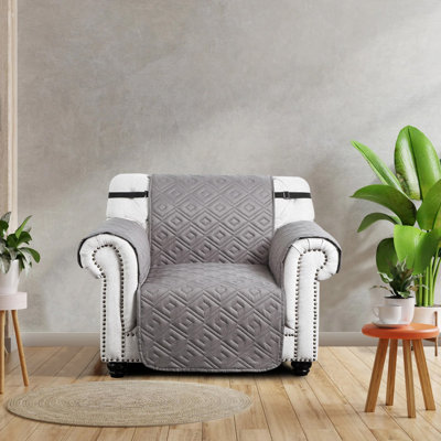Reversible Waterproof Sofa Cover – Quilted Anti-Slip Couch Protector with Adjustable Strap