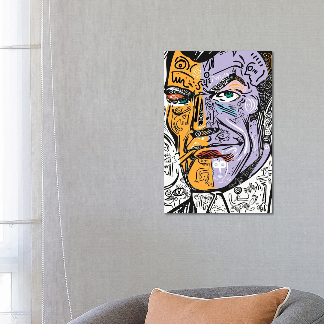 Street Art Comic Pop Art Heroe by Emmanuel Signorino - Wrapped Canvas Gallery-Wrapped Canvas Giclée