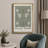 Classical Artwork "William Morris - Green Pimpernel Flower Artwork,  Abstract Floral and Botanical Bathroom Wall Pictures, Large Framed Canvas Giclee Print Wall Art"-95982756-95982758