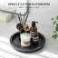 Plateau décoratif rond en bois, porte-bougie et plateau de service, centre de table basse rustique