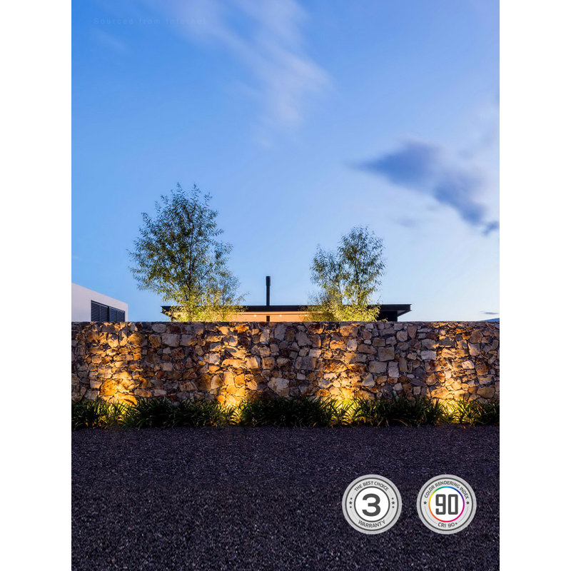 LED Low Voltage Metal Well Light In Ground Landscape Light IP67 Waterproof, Pebble Grey