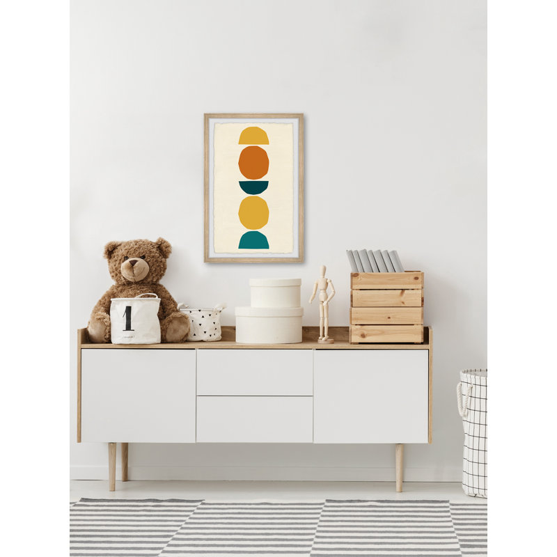 Enclosed Circles - Single Picture Frame Painting, 30cm H x 20cm W