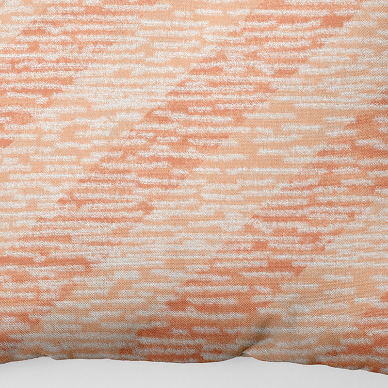 Housse de coussin d'extérieur carré en tricot Beach, 20 po x 20 po, Corail