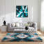 Tapis bleu sarcelle Garion-126658162