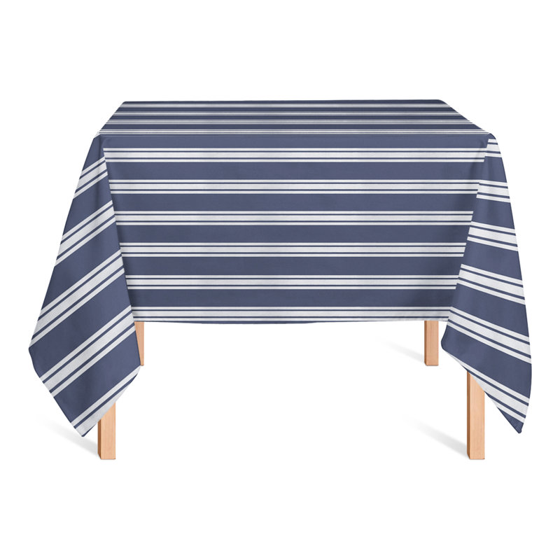 Averleigh Striped Polyester Tablecloth, 58" L x 58" W