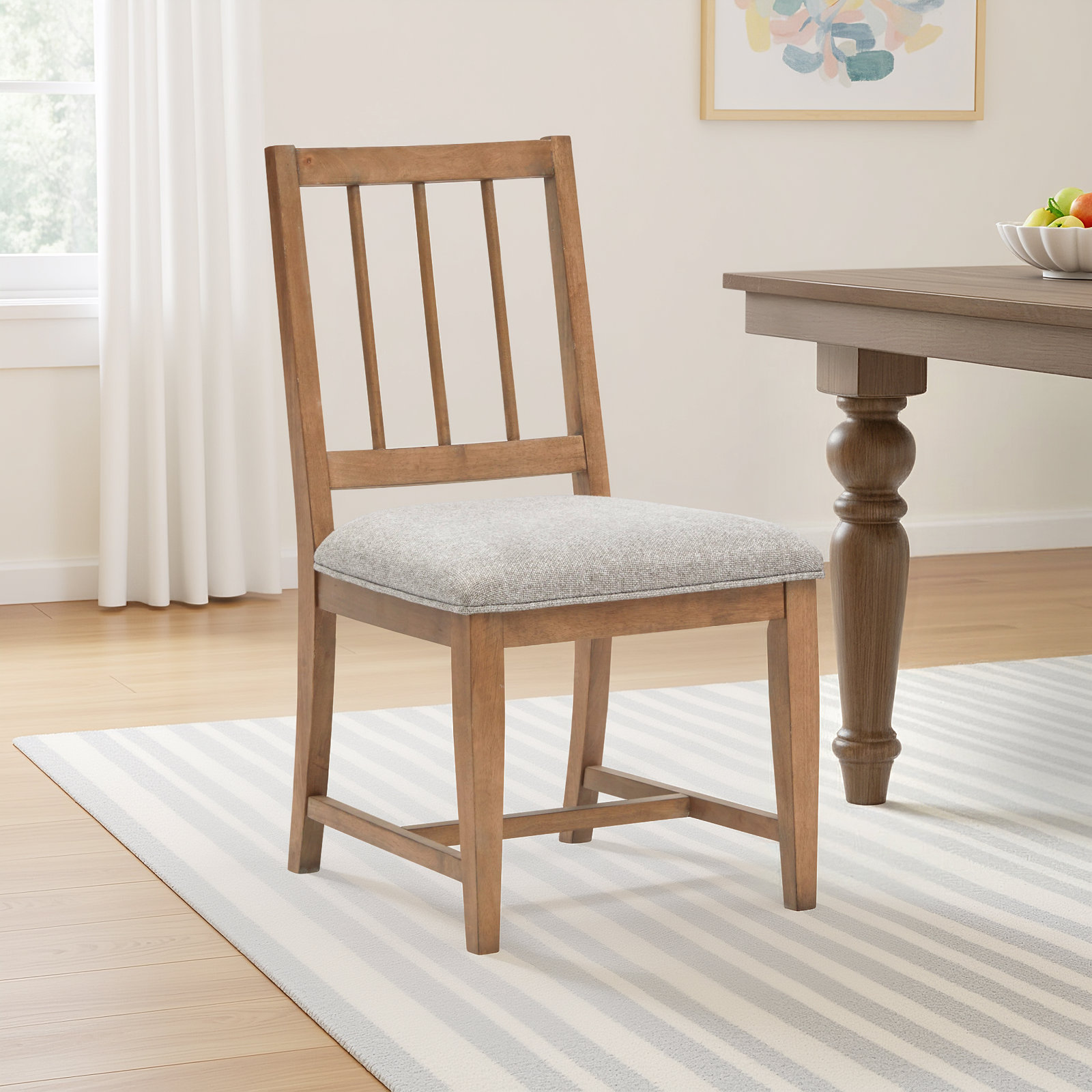 Melita Oak Dining Chair, Gray