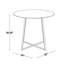 Dinette Table In Gold Metal And Clear Tempered Glass
