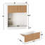 Ensemble de 2 tables de chevet cannelées, table de chevet moderne de style Mid-Century avec tiroir et tablette de rangement ouverte, table de bout pour chambre à coucher, salon, bureau, canapé (canapé blanc et chêne)-1609952533