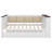 Wood Daybed With Storage Shelves, Upholstered Backrest,USB And Trundle-2070605908