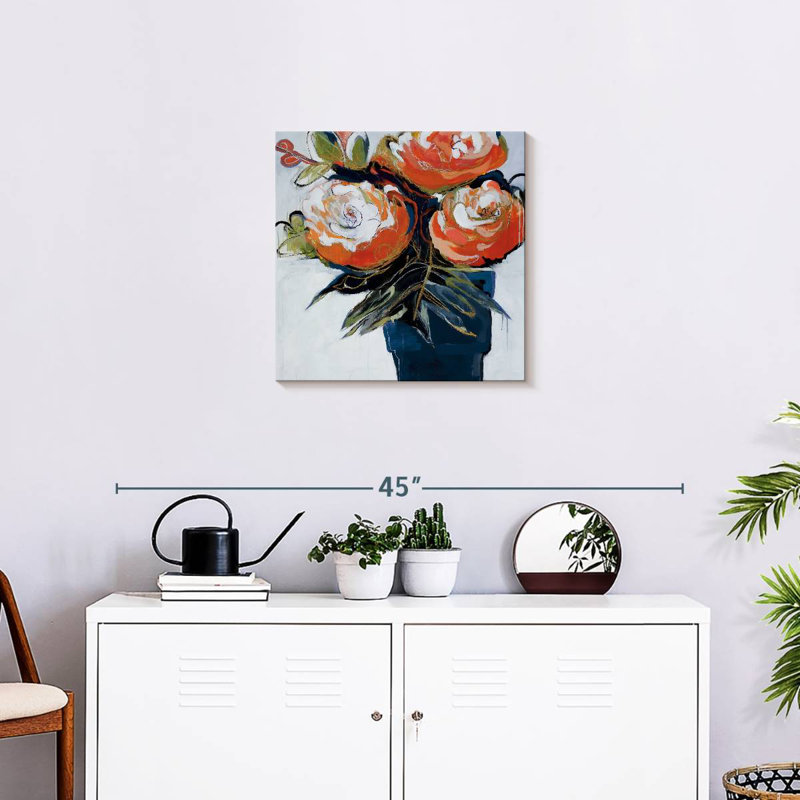 Harnek A Pot Of Blooms, H 20 po x l 20 po
