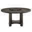 Table ronde transitionnelle 5 pièces avec chaises rembourrées en polyuréthane Susan-1069216731