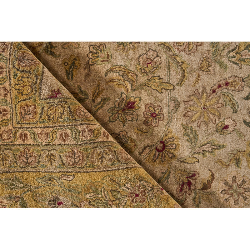 Hand-Knotted Floral Wool Rectangular Area Rug 15'1" x 20'7"