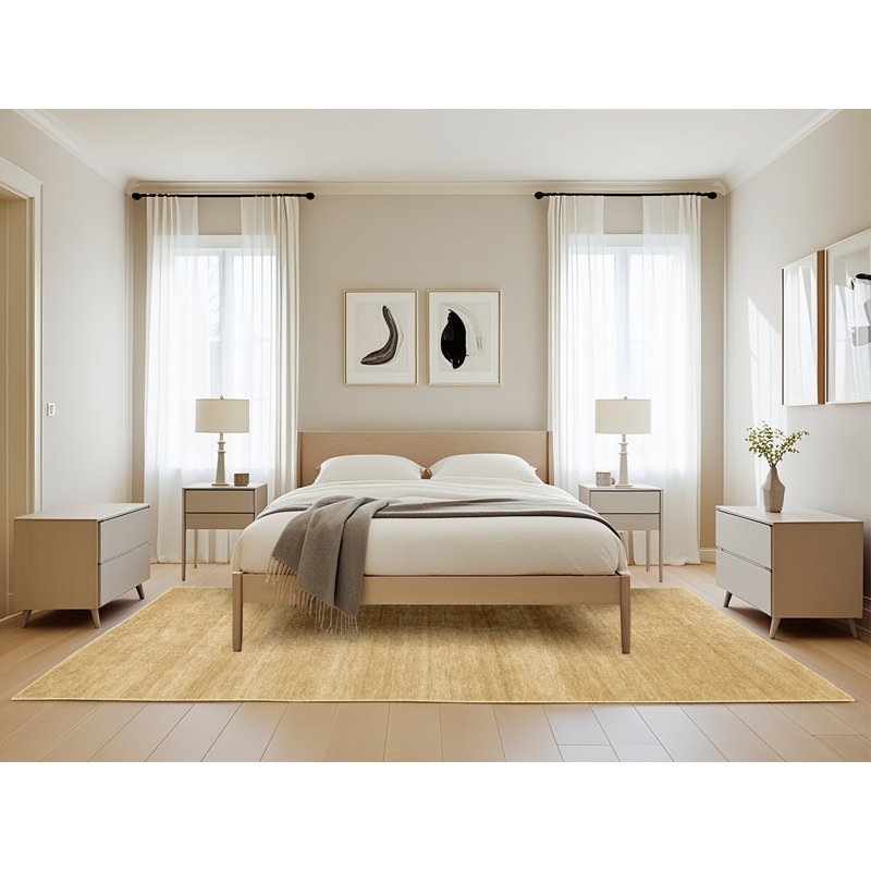 Tapis contemporain brun clair, Rectangle 5 pi x 8 pi