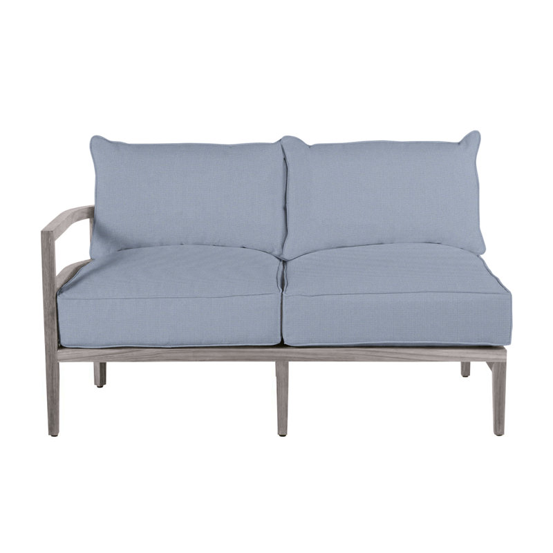Teck de Santa Barbara faisant face au bras gauche - Huître, Welt + bourre standard, Sunbrella® ‑ Arbor Chambray colombe
