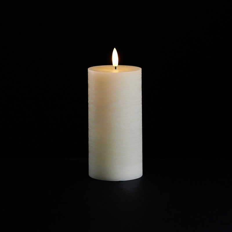  FIA Wick Ivory Pillar Candle, 6" x 3" Pillar
