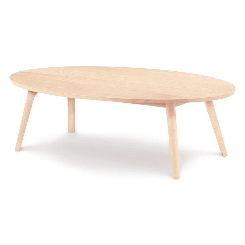 Table basse en bois massif Catalina, H 13,75 po x L 48 po x l 28 po, Chêne naturel