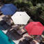 Parasol de marché compact et inclinable compact 7,5 pi pour balcon de condo étroit - classique moderne, rouge (1pc) + blanc (1pc) + bleu (1pc)-1830924840