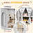 Immersive Wooden Play Kitchen with Removable Sink, Clicking Knobs & Curtained Storage, Realistic Pretend Toys, a Perfect Christmas Gift, to Keep Playroom Tidy (White)-118677357