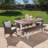Lebo 6 - Person Acacia Solid Wood Patio Dining Set Rectangular Table-1005820996