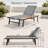 CHAISE LOUNGE WITH ATTACHED WOOD SIDE TABLE, 1PC, (62756.00BLK)