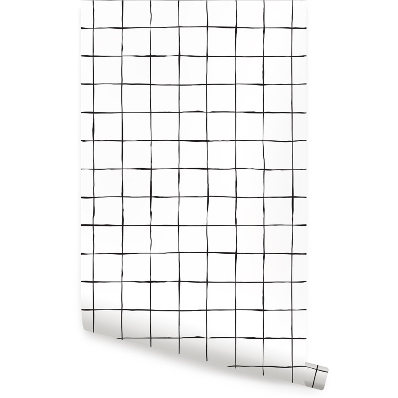 Peel & Stick Geometric Roll,  2' W x 18' H