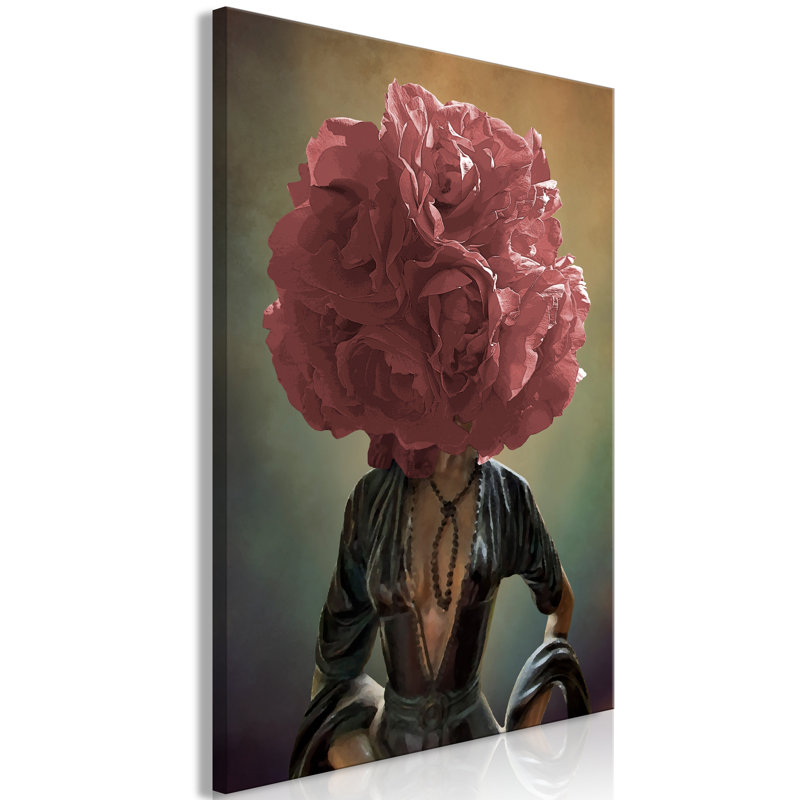 Flowery Thoughts - Wrapped Canvas Print, 60cm H x 40cm W