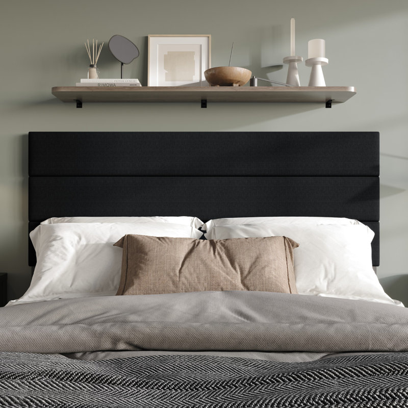 Tête de lit tapissier Farmersville, Grand, Black