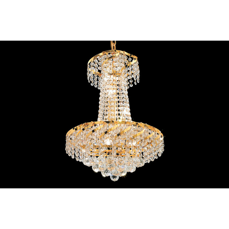 Lustre empire 9 lumières Zofia, Or