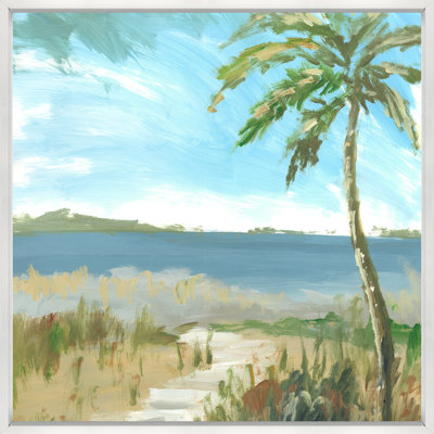 Scrambled Palm Trees V Framed Painting Canvas