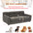 Soft And Comfortable Pet Sofa With Backrest And Armrests, A Modern Rectangular Design Suitable For Small To Medium-Sized Dogs.