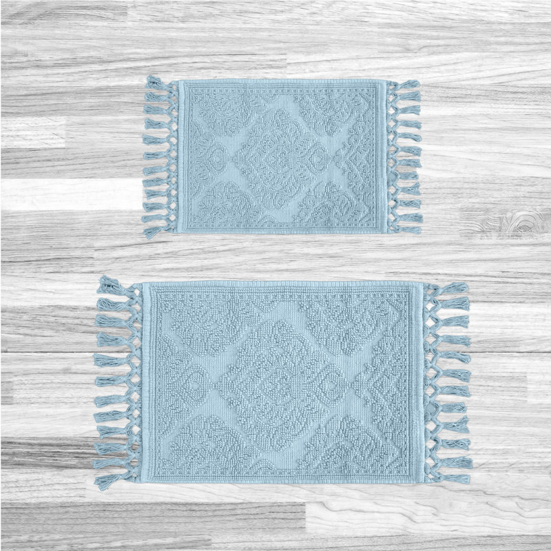 Ricardo 2 Piece Bath Rug Set, Blue