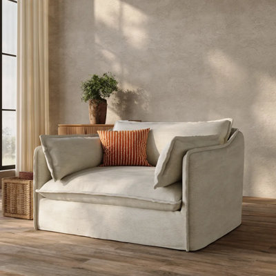 Luna-Beige Sofa With Removable Covers