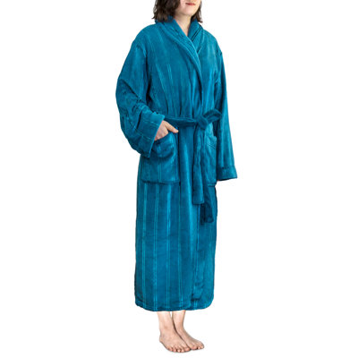 Peignoir mi-mollet en molleton avec poches
