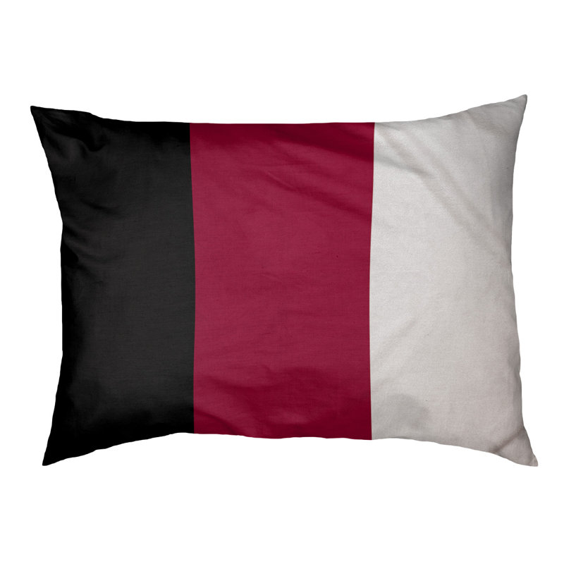 Coussin Designer, Grand (L 40 po x l 50 po), Noir / rouge / blanc