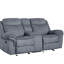 Causeuse inclinable en velours bicolore avec port USB et console-1820780970