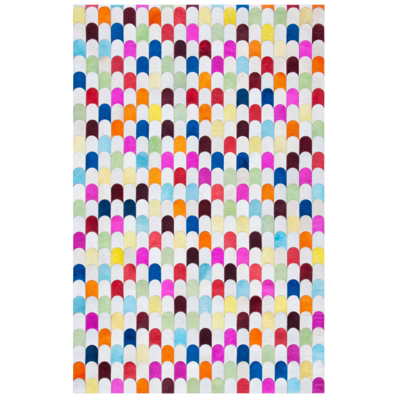 Racette Purple/Beige/Blue Area Rug, Rectangle 8' x 10'