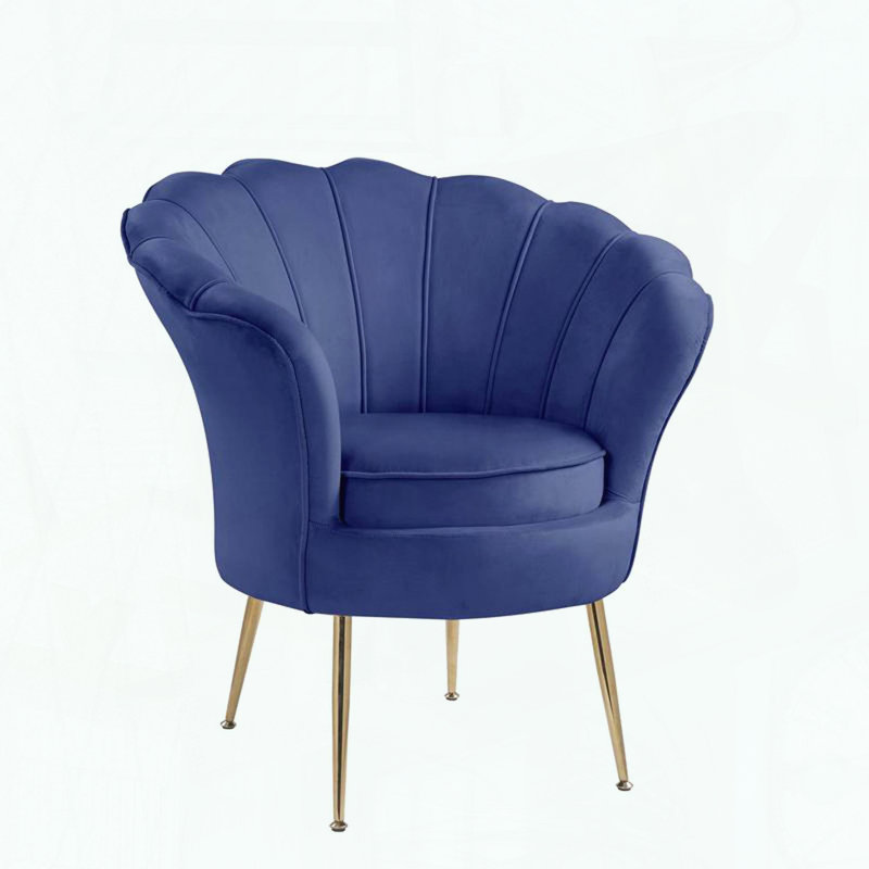 Fauteuil d'appoint Angelica Blue Velvet