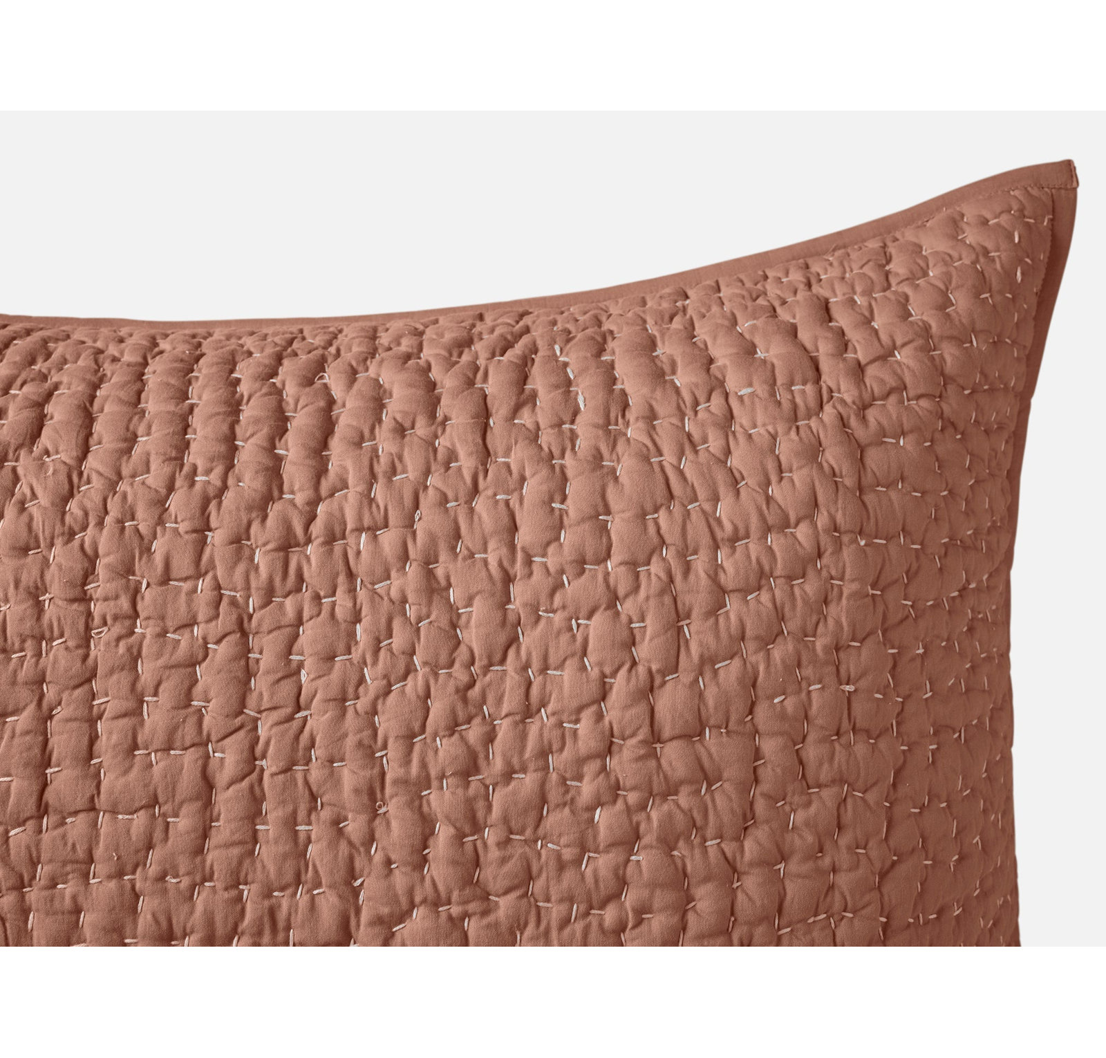 Pebbled Organic Cotton Shams, Praline