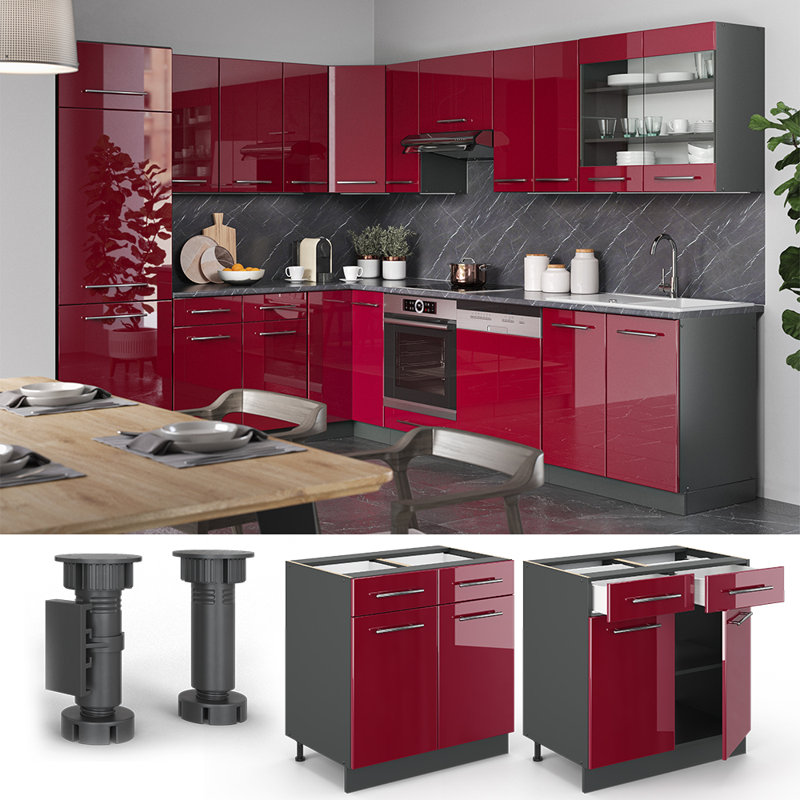 Bernardini 218 + front Bordeaux HGL (97), Grey/red