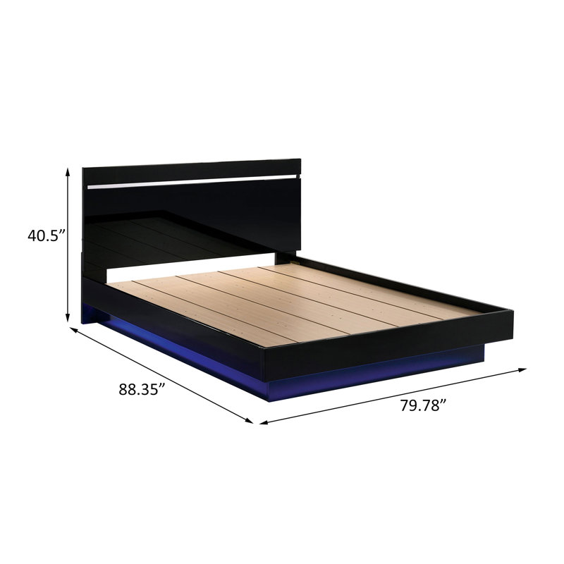 Cal.King Bed, Black/Chrome, California King, Black/Chrome