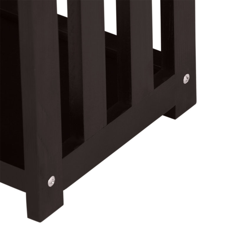 Solid Wood End Table, Black