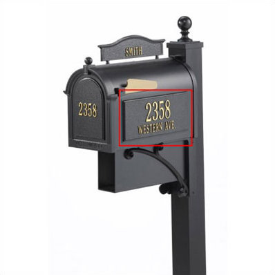 Black Personalized Mailbox Side Panel
