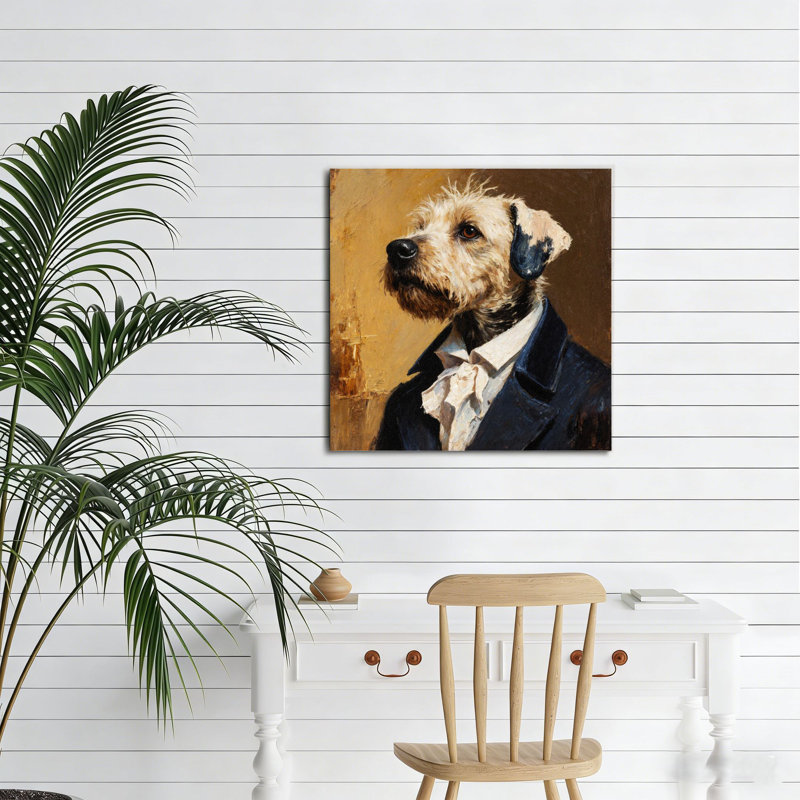 Art mural avec cadre en bois 16 "x 16"