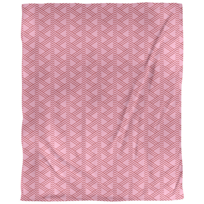 Tissu zag zig, Rose / Rouge, L 60 po x l 36 po, Polyester filé