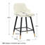 74Cm/65Cm Swivel Velvet Upholstered Counter & Bar Stool With Metal Frame -1846009929-1871061205