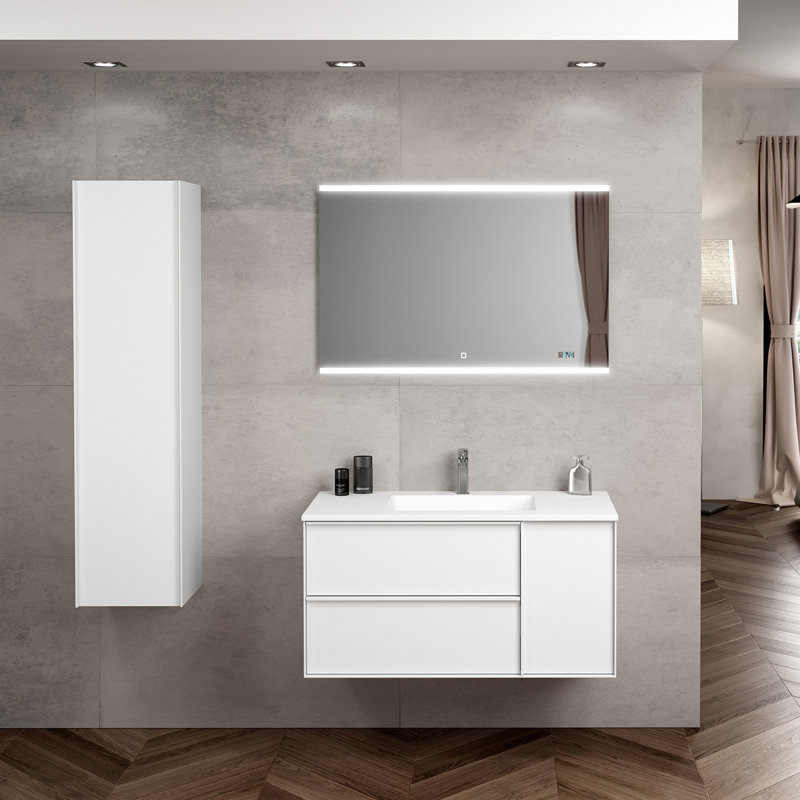 Palma Wall Mounted Bathroom Cabinet, Matte White