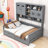 Wooden Daybed With Two Drawers, Cabinet and Shelf-454370189-454370176