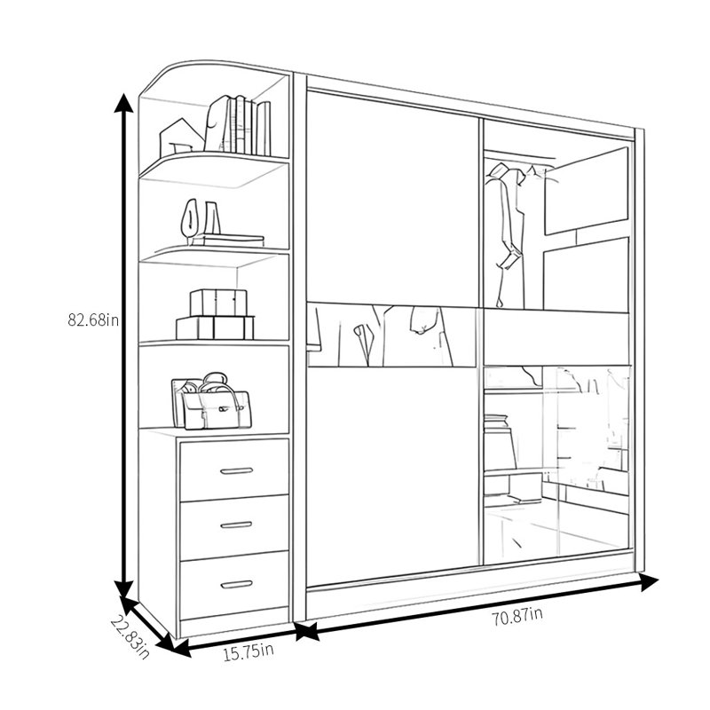 Lathan, 82.68" H x 86.61" W x 22.83" D