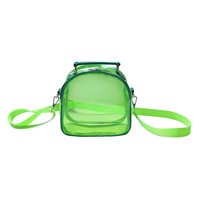 Backpack Transparent One Shoulder Crossbody Bag Ins Trend Minimalist Pain Bag Mini Handheld Jelly Small Bag PVC Women's Bag