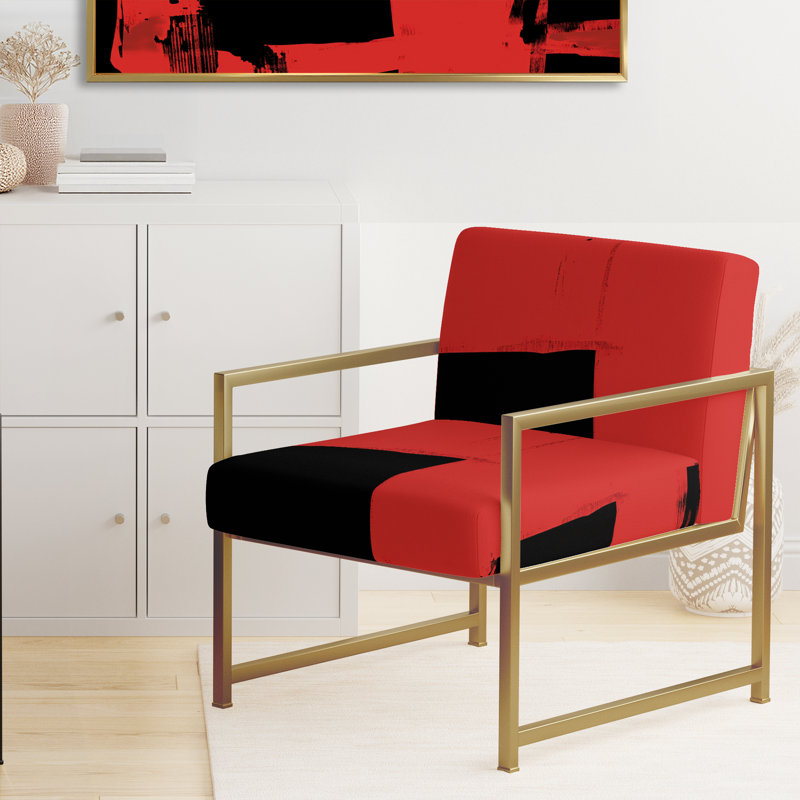 Fauteuil d'appoint rembourré Walt Crossing Paths II, Doré
